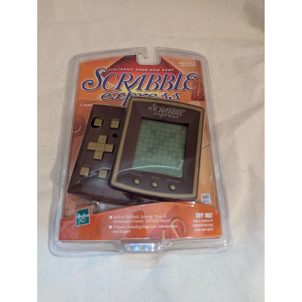 1999 Scrabble Express Electronic Handheld Game Milton Bradley Hasbro New